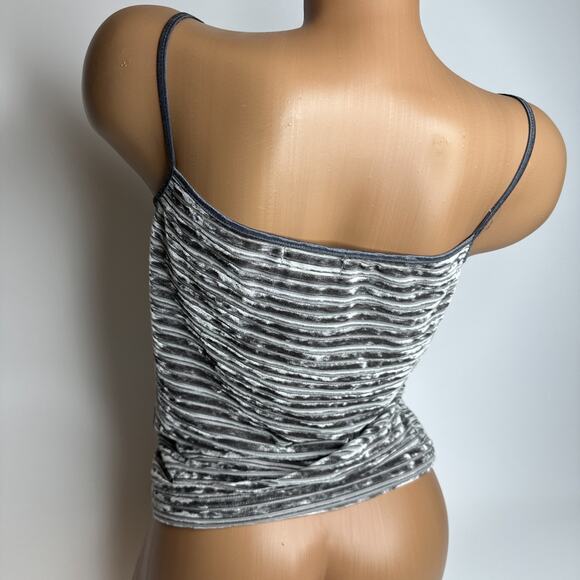 Vintage Esprit Y2K 90s Velvet Cami Tank Top Sz Small Witchy Whimsigoth Grunge - Picture 2 of 6